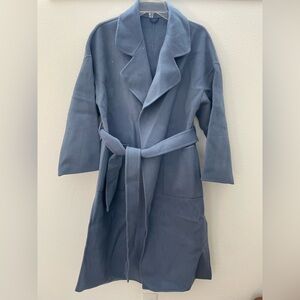 Blue Wool Coat (handmade in Korea)